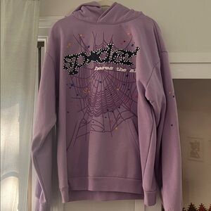 Purple Spider Graphic Hoodie